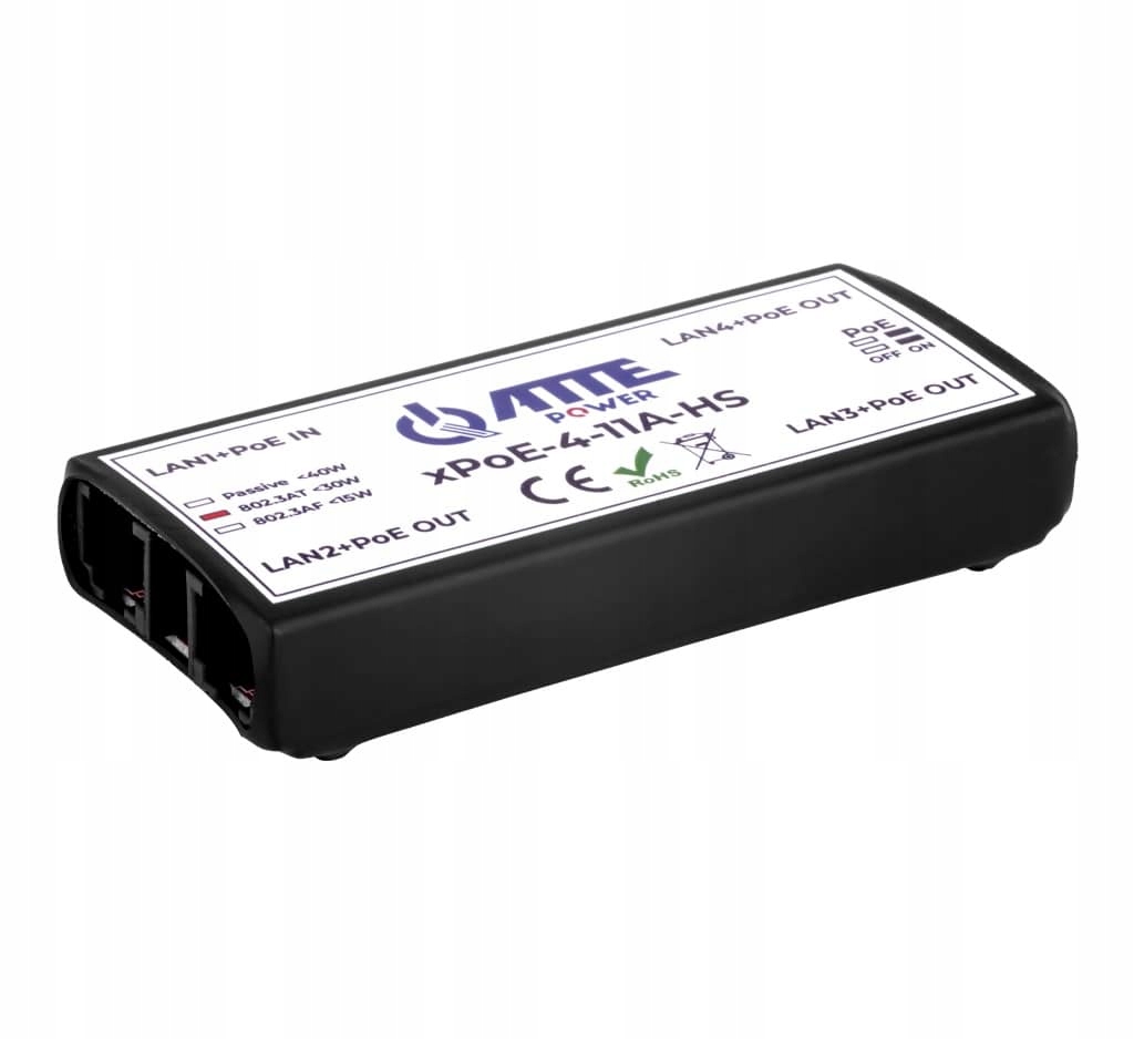 Switch xPoE-4-11A-HS 4-portový 10/100Mbps Atte