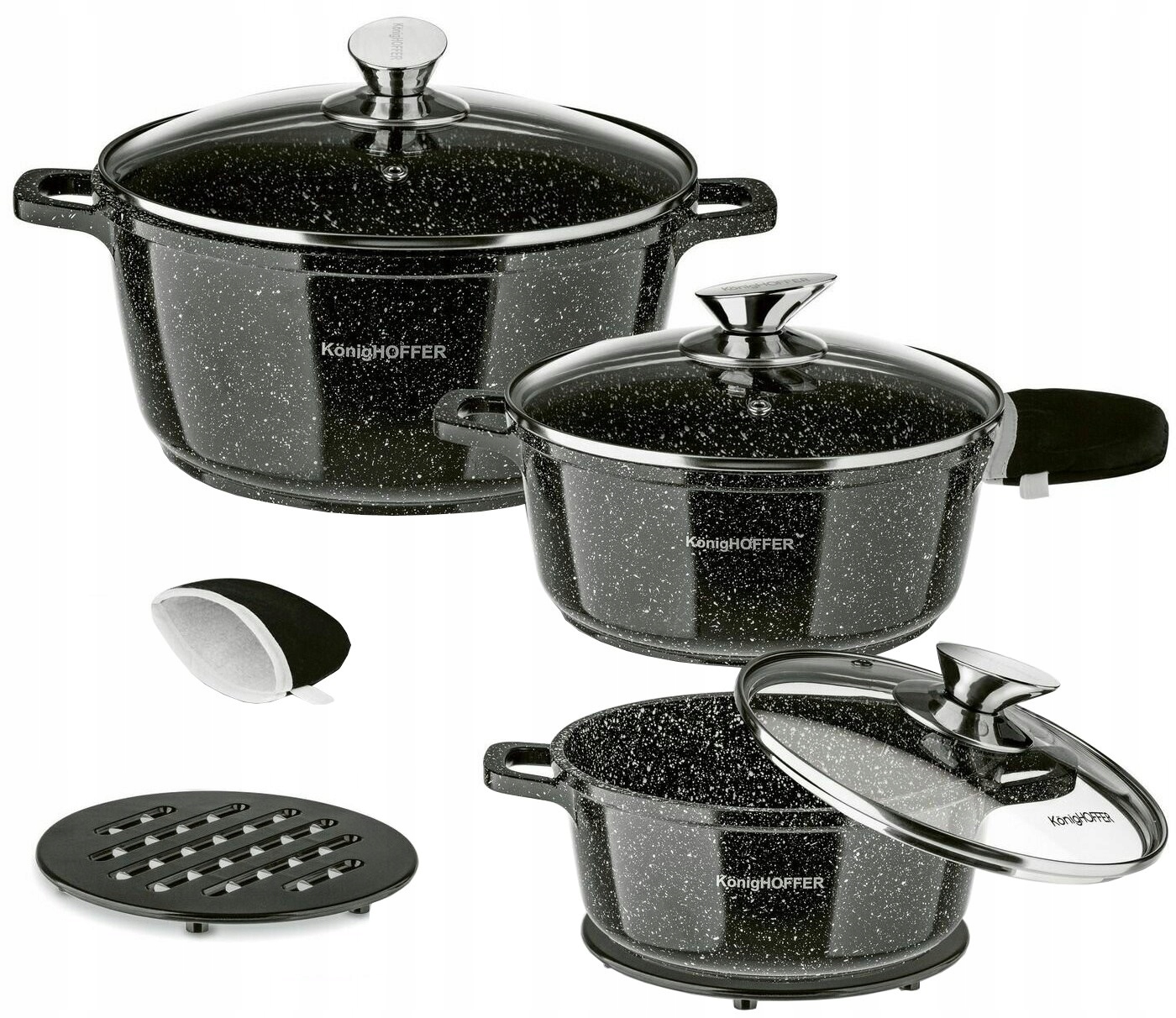 

Zestaw Garnków Garnki Ceramiczna pow. Indukcja Gaz