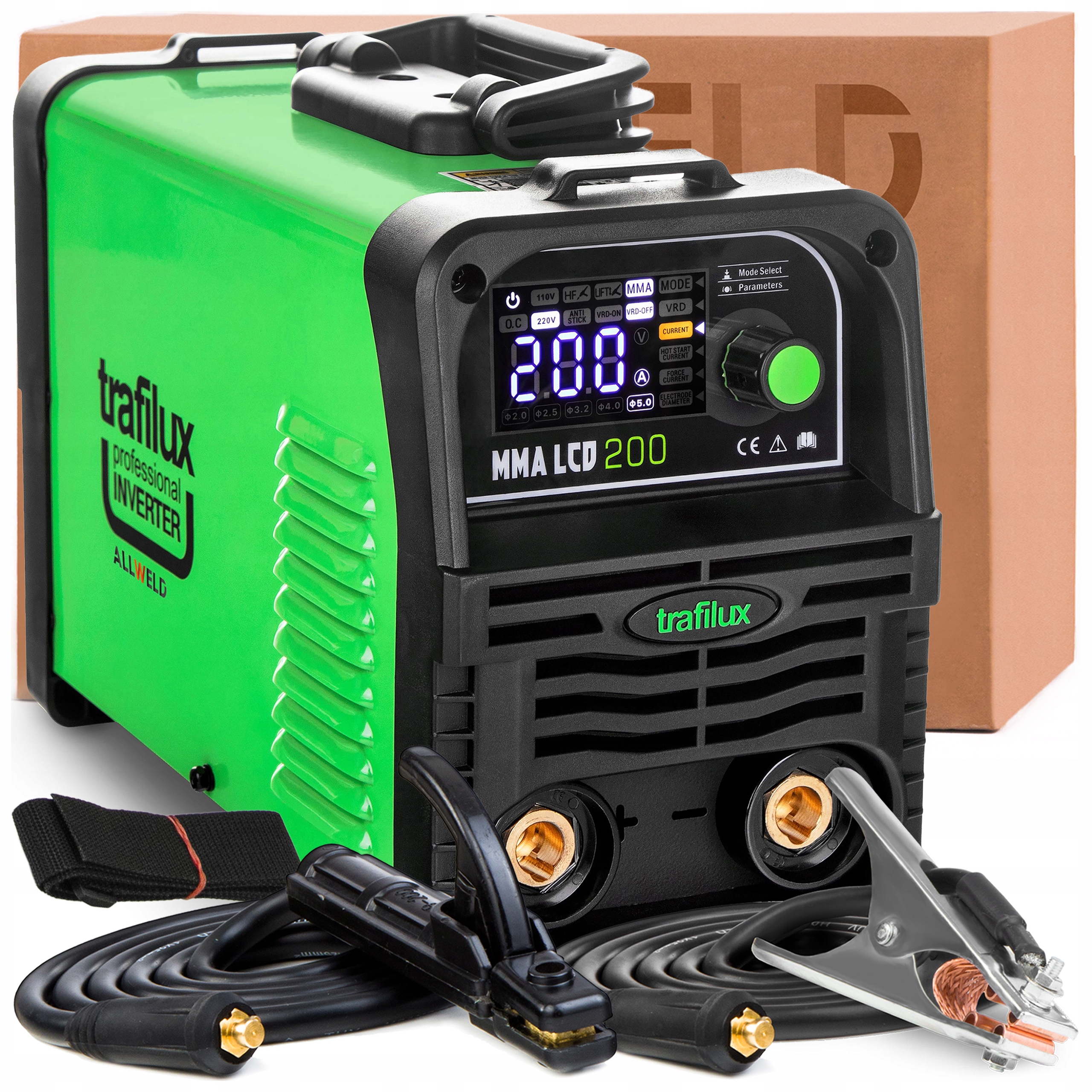 Spawarka Inwerter Trafilux Mma LCD 200 230V 200A Tig DC Lift Hot Start Vrd