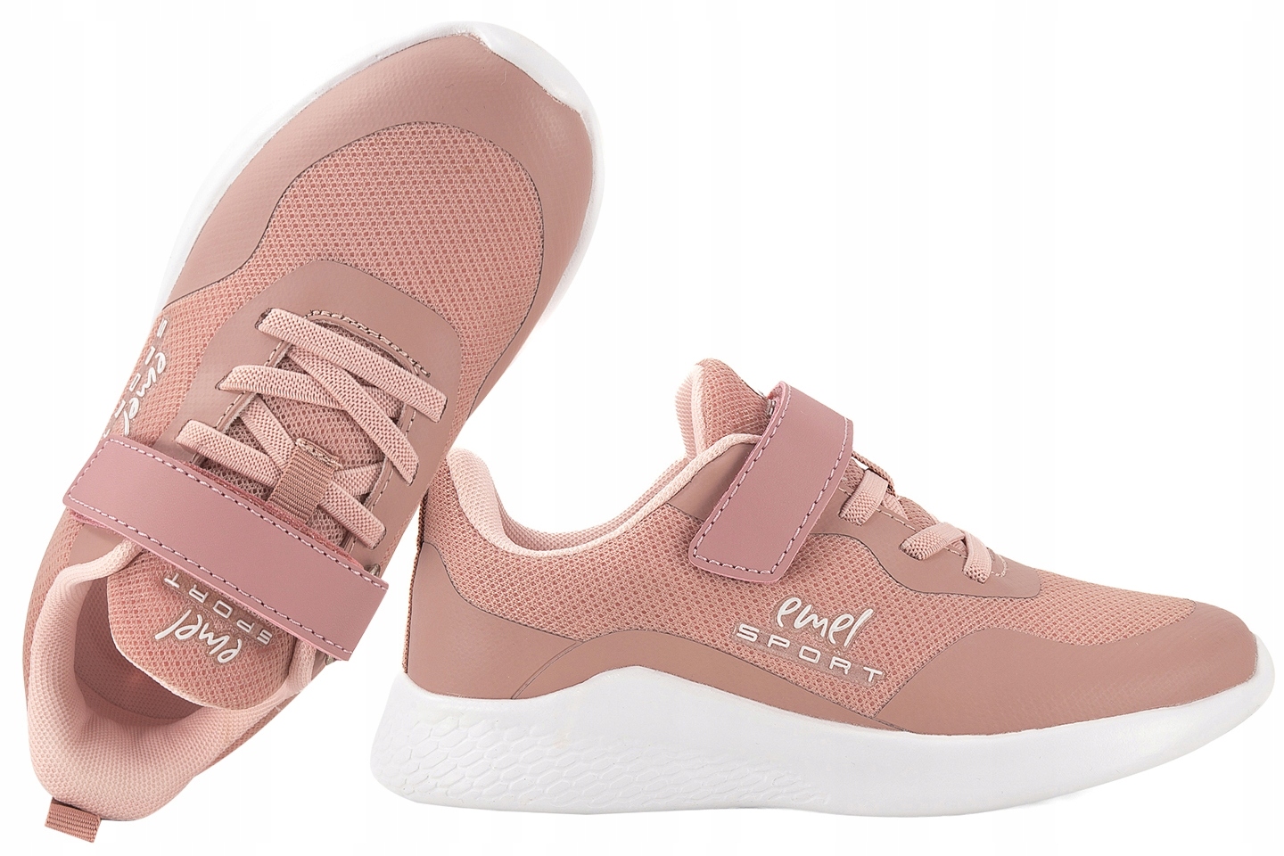 Emel E4229-1 Buty Sportowe Sneakersy Półbuty Pu Rzep 29 Łososiowy