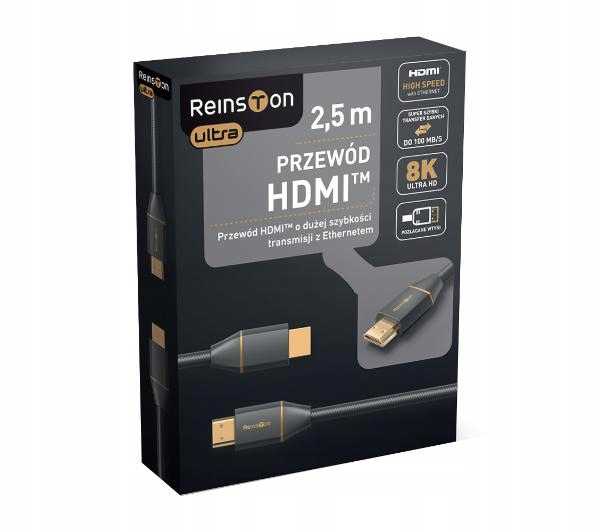 

Kabel Hdmi - Hdmi Reinston Ultra EK029 2,5m 8K