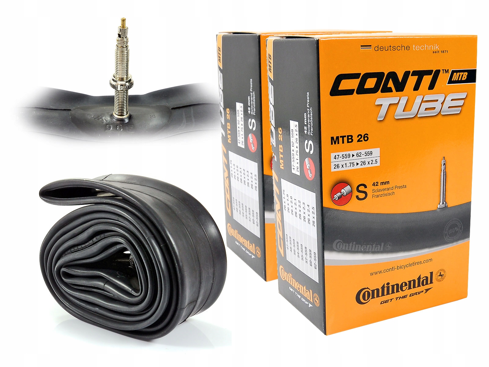 

Para Dętek Mtb Continental 26 x 1,75 2,5 presta
