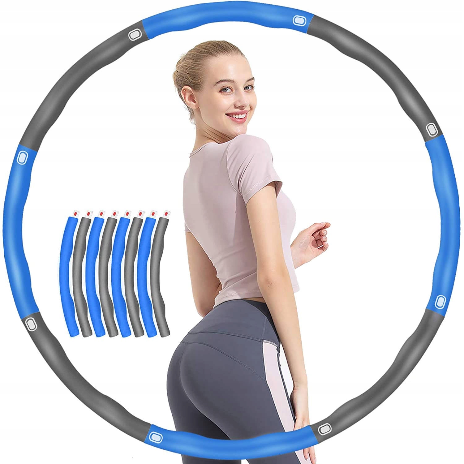 Hula hop FITNESS z wypustkami 95 cm KOLOROWE Marka maxsell