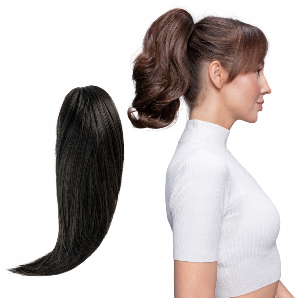 

Doczepiany kok na klipsie 35cm #2 Ciemny Brąz