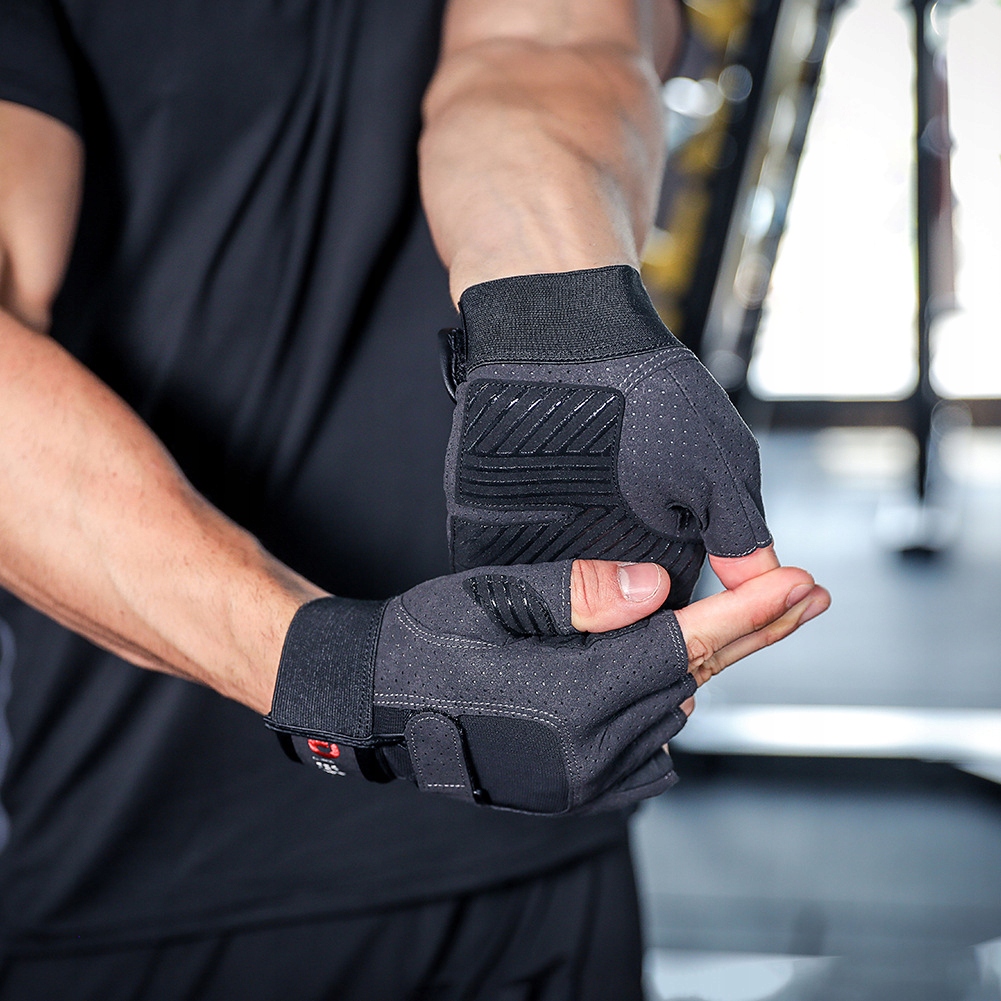 RĘKAWICE NA SIŁOWNIĘ DO ĆWICZEŃ FITNESS ANTYPOŚLIZGOWE DŁUGI RZEP L Kod producenta XY-B2033