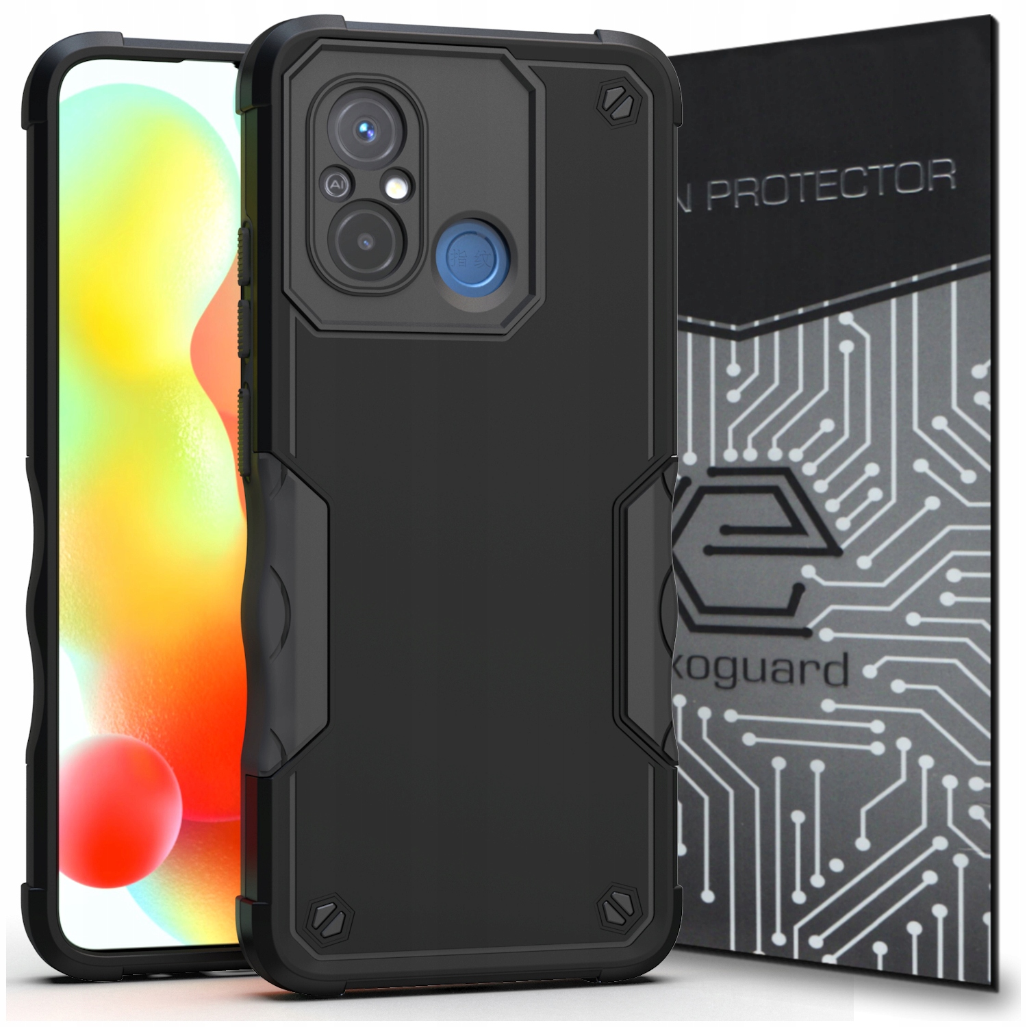 

Case Etui Pancerne Case+szkło do Xiaomi Redmi 12C