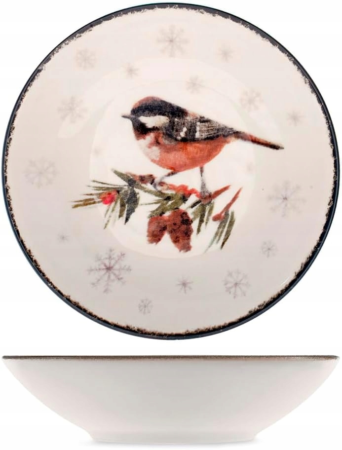 Keramický Tanier S Vrabcovou Líškou – Zima Vianoce – Elegantný Riad