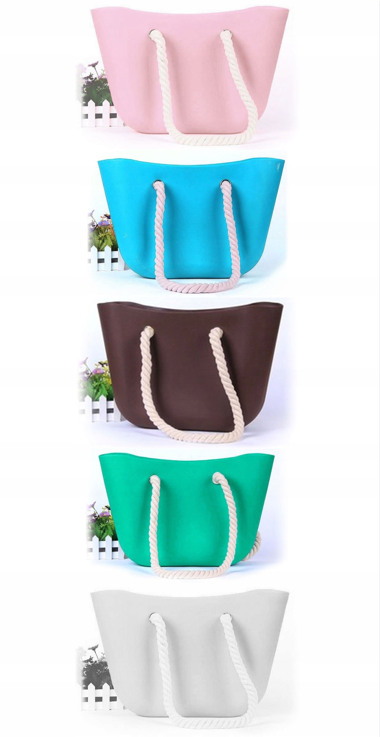 O TORBA GUMOWA TOREBKA HOBO JELLY SHOPPER BAG TGLB Długość paska 75 cm