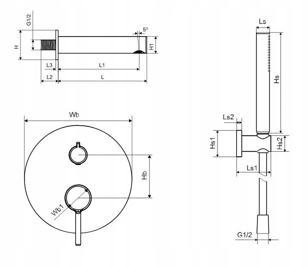 PI Zestaw wannowy pryszn. wylewka czarny Excellent EAN (GTIN) 5903357218676