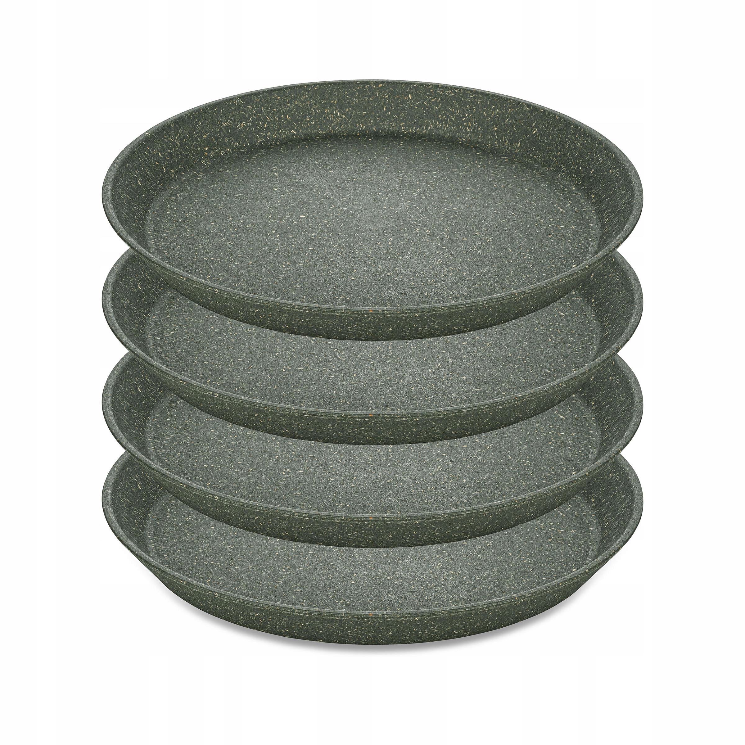 Obědové Talíře Connect Antracitové Mělké Ø 25 CM 4 Ks Na Hlavní Jídlo