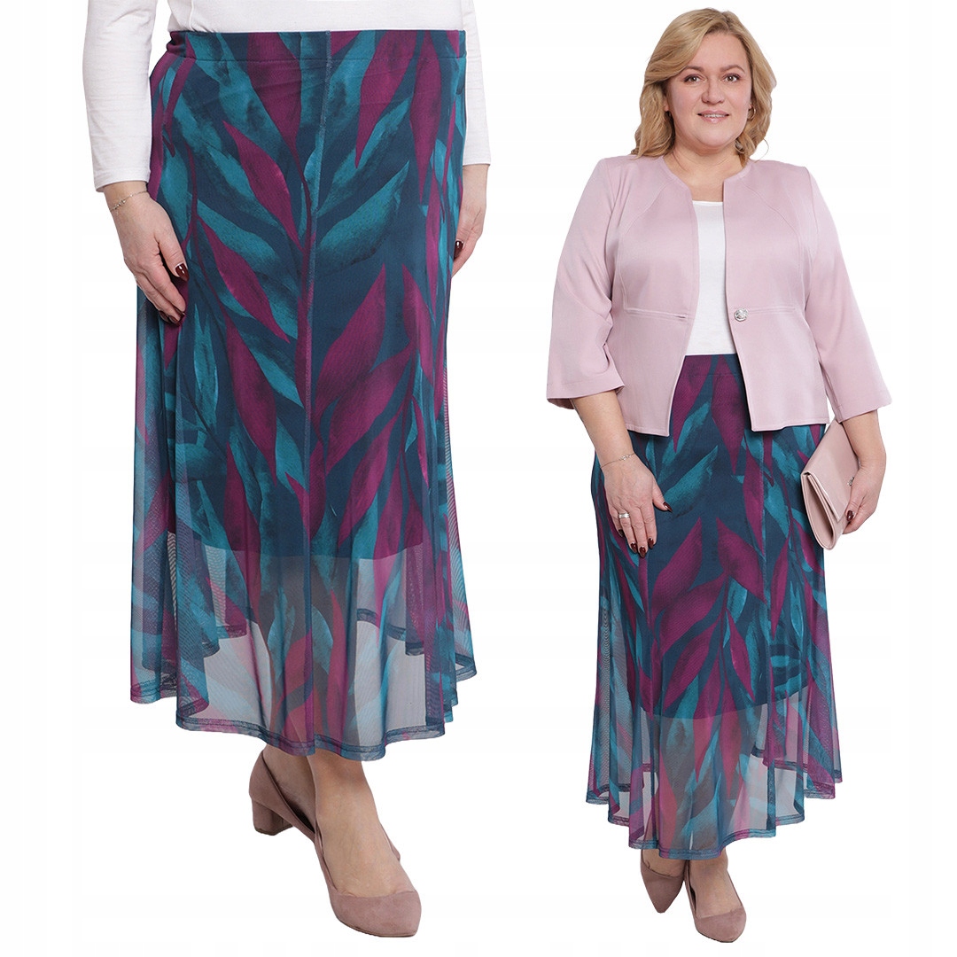 Modro-růžová síťovaná sukně 54