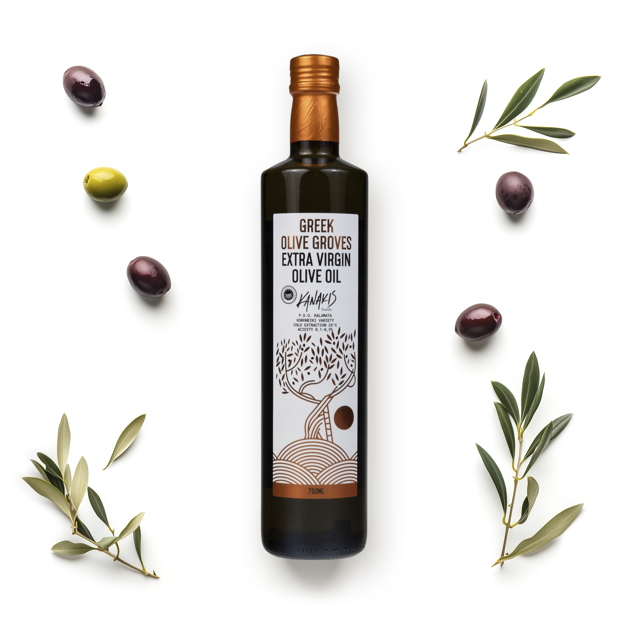 Levně Extra panenský řecký olivový olej 750 ml Jemná chuť Čerstvá Sbírka 2025