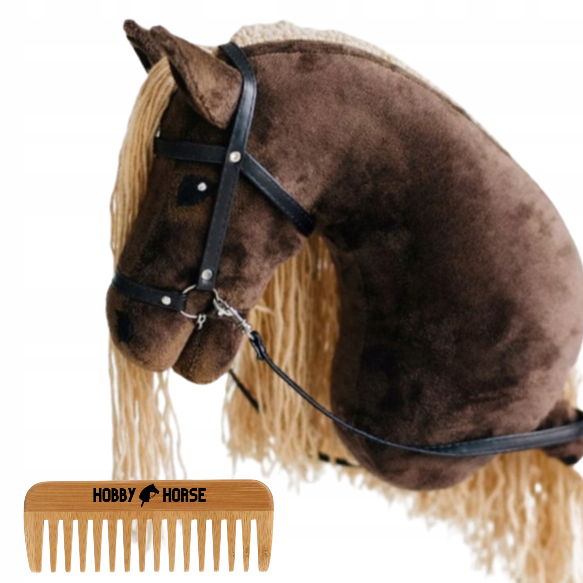 Hobby Horse Kůň Na Tyči A4 Koník Hlava Koně Tyčky Hříva Hřeben Dárek