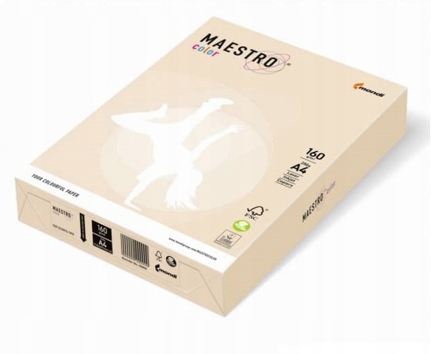 

Papier kolorowy A4 Gruby Kremowy Ecru 160g 250ark