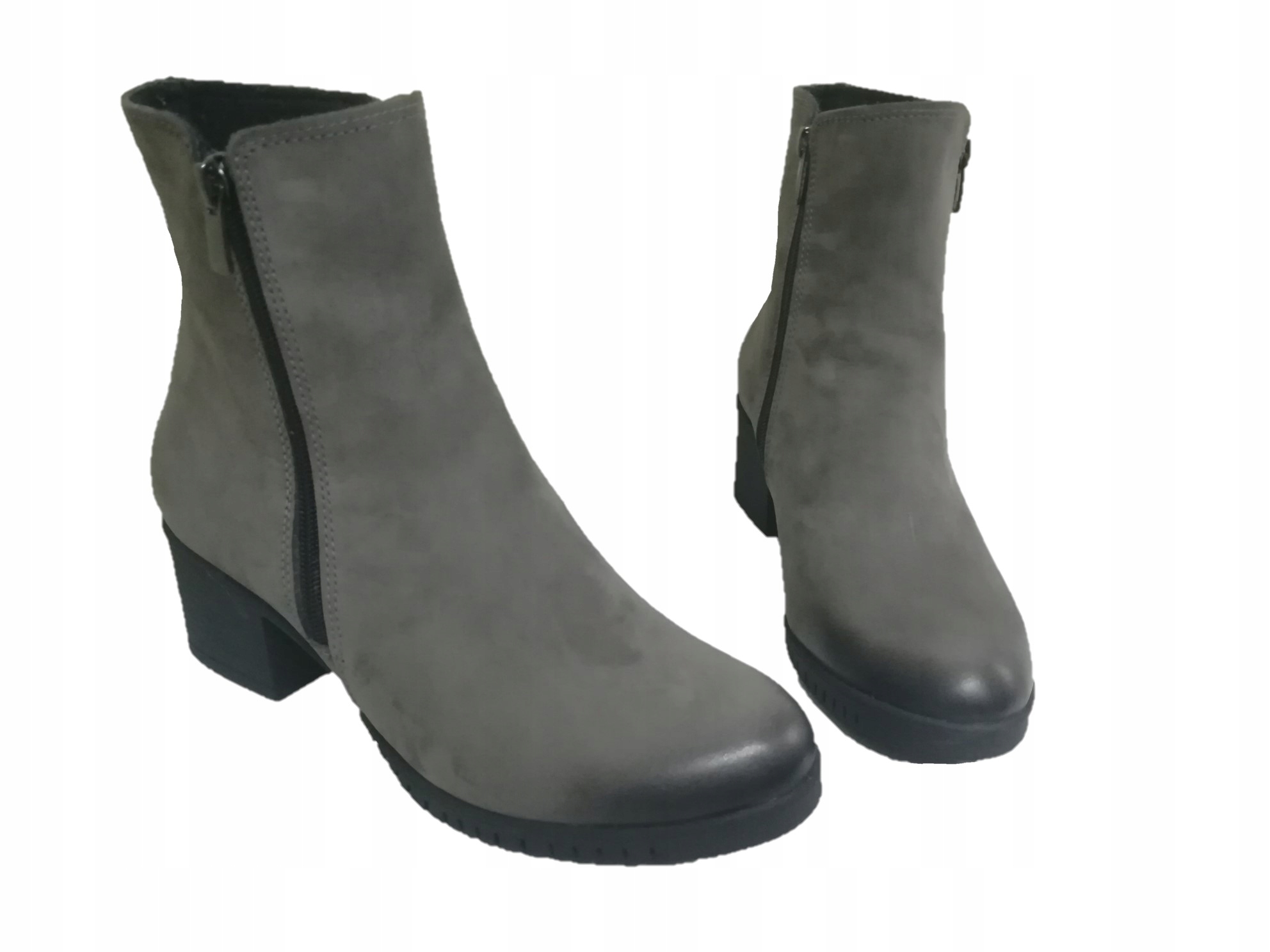 

190 Uniwersał wysokie botki z dwoma zamkami s. nat