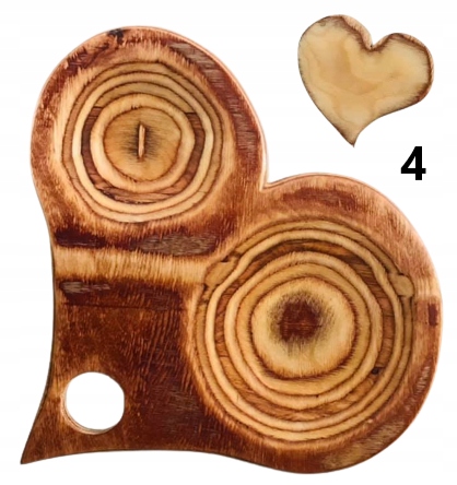 PATERA TACA do serwowania SERCE Praktyczny Prezent Kolor naturalny