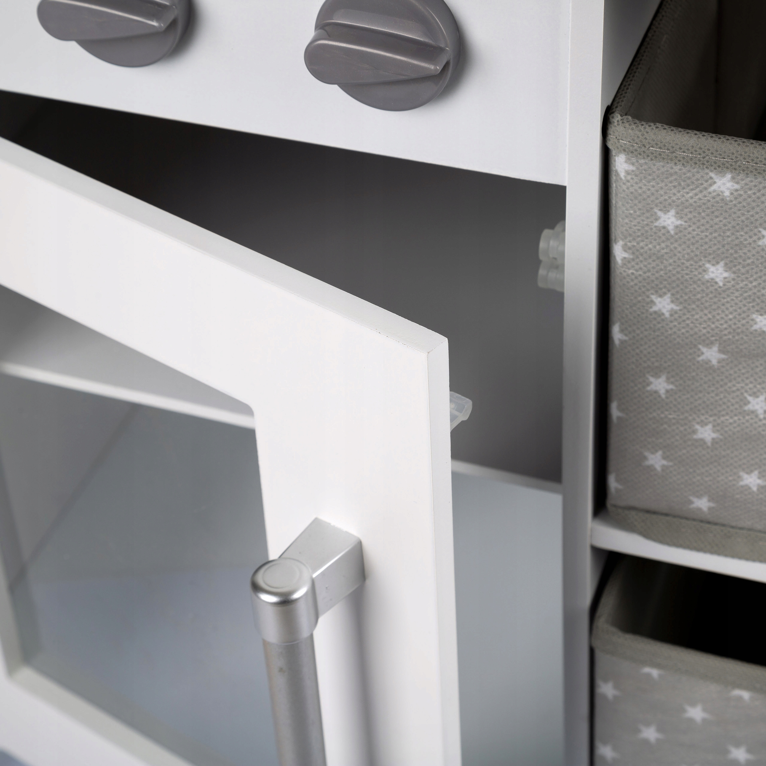 KINDERPLAY DREWNIANA KUCHNIA DLA DZIECI ŚWIATŁO AKCESORIA OWOCE WARZYWA Kolor dominujący biel