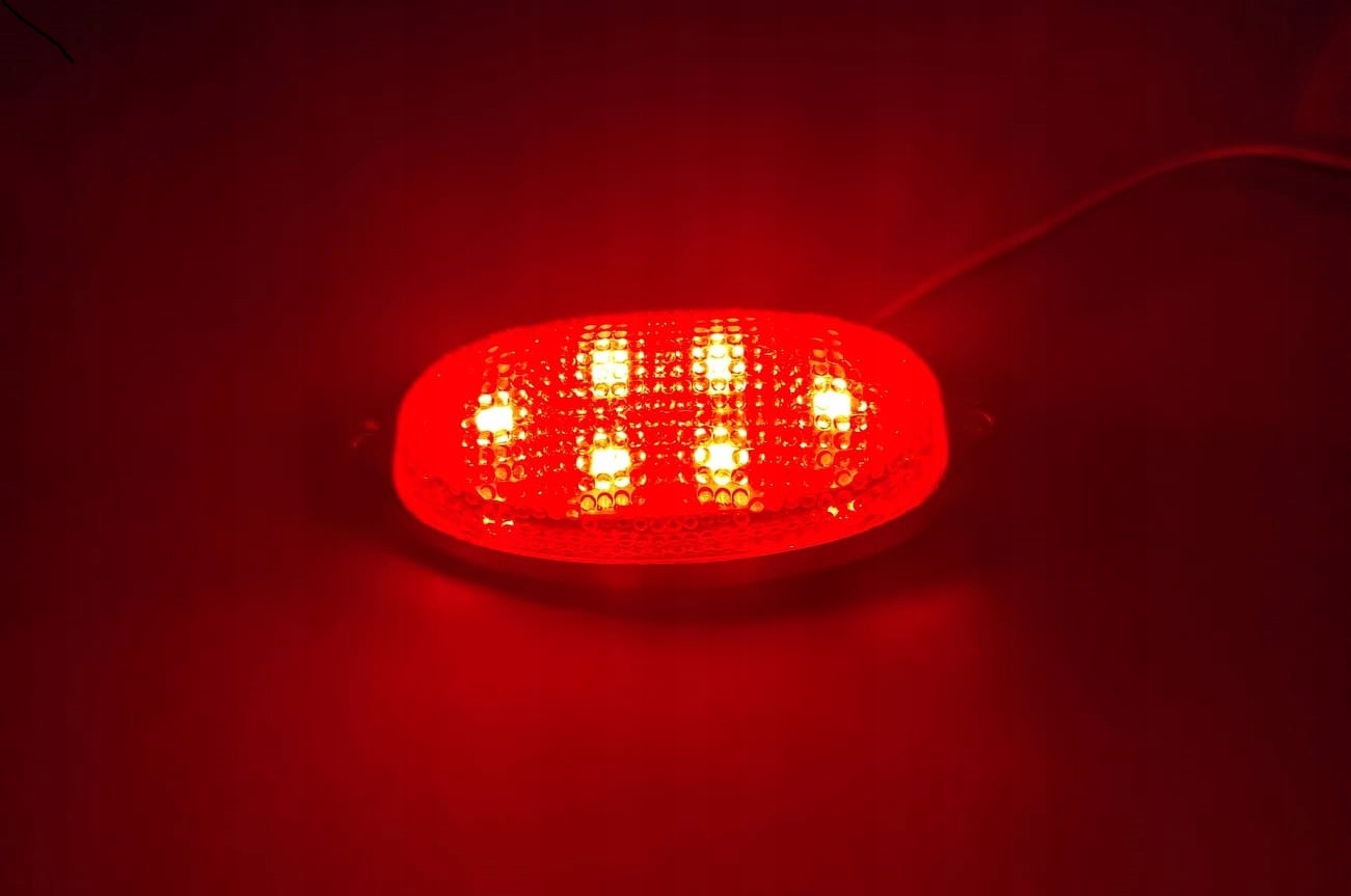 Lampka LED czerwona obrysowa 12/24V Źródło światła LED