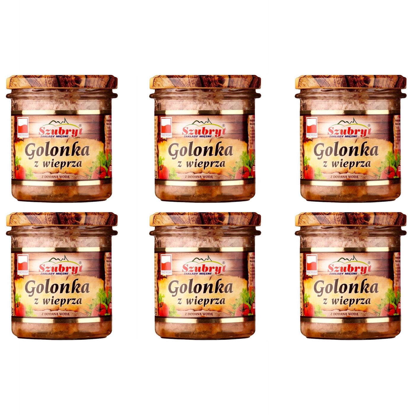 Konzervované potraviny Szubryt – vepřová holínka 300 g – 6 ks