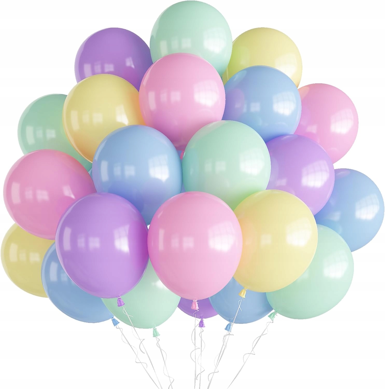 BALONY KOLOROWE KRYSTALICZNE URODZINY IMPREZA OSIEMNASTKA WESELE ZESTAW 25s