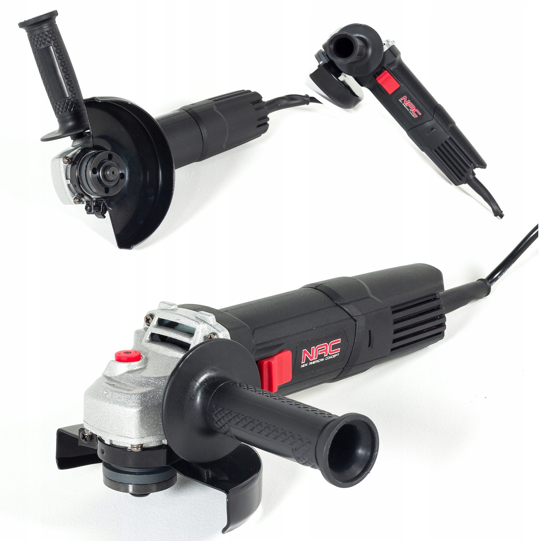 Szlifierka Kątowa Nac 950W 125MM Lekka Kątówka Z Osłoną Tarczy Kabel 2M