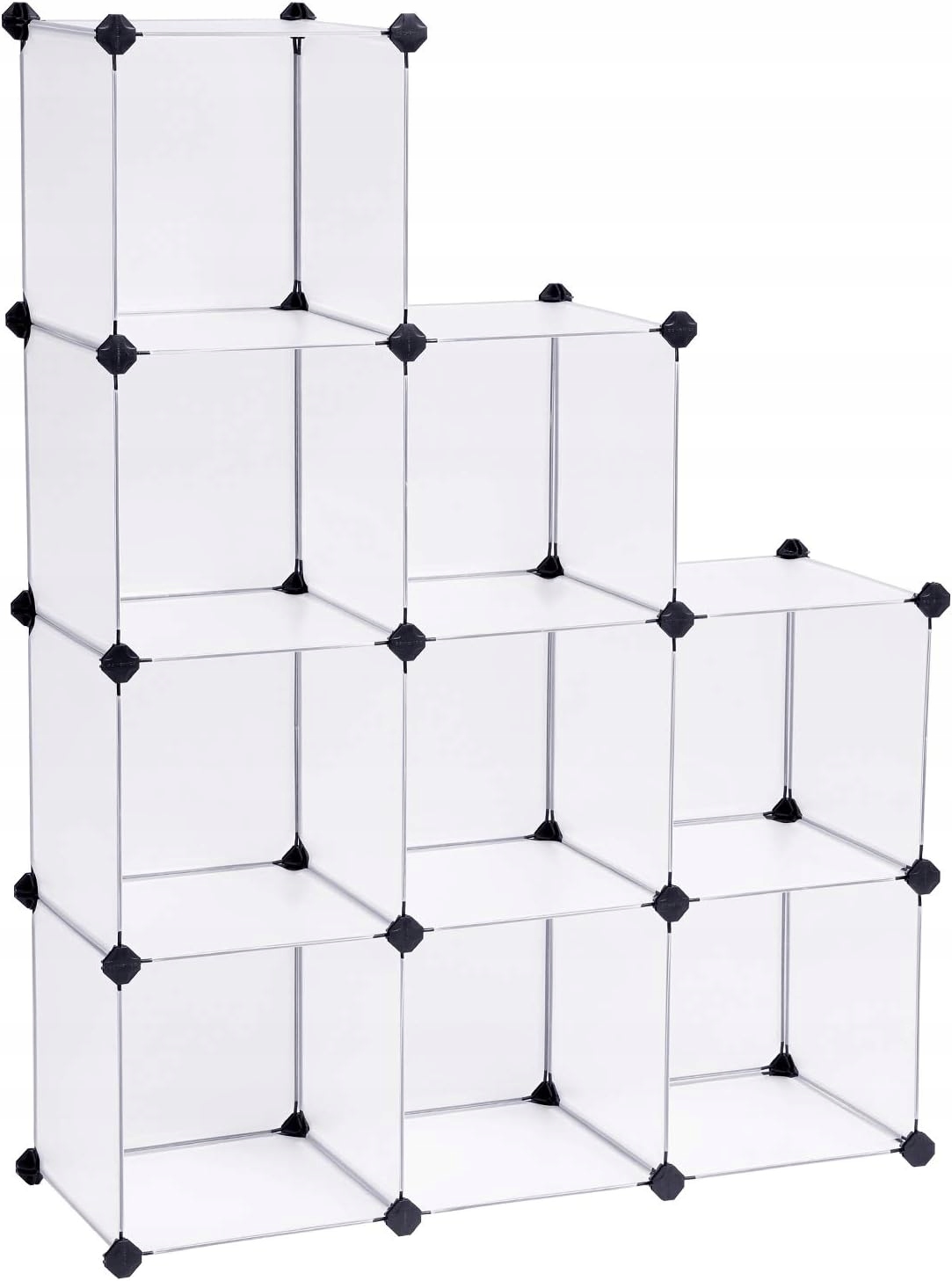 Modulární Regál Z Plastu Pp Bílý 93x31x123 cm 6 Polic
