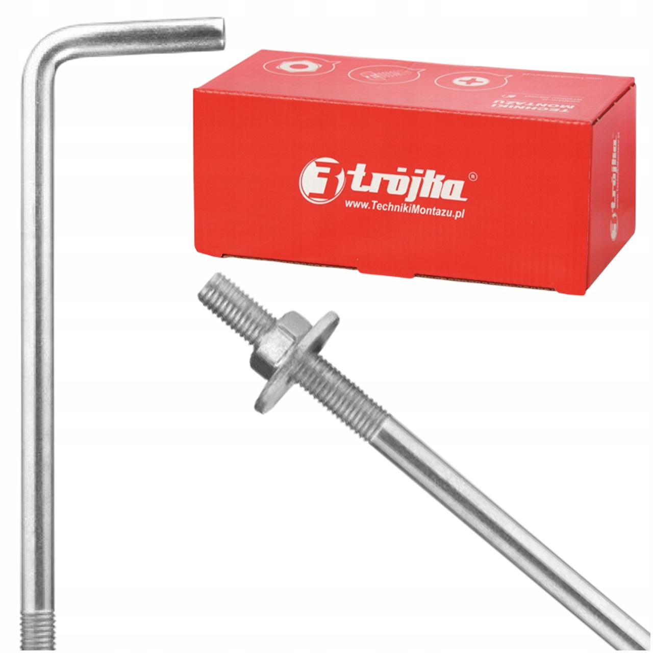 Kotva šroub pro nástěnnou desku L trubka 14x300mm Pozink ***** 20 ks