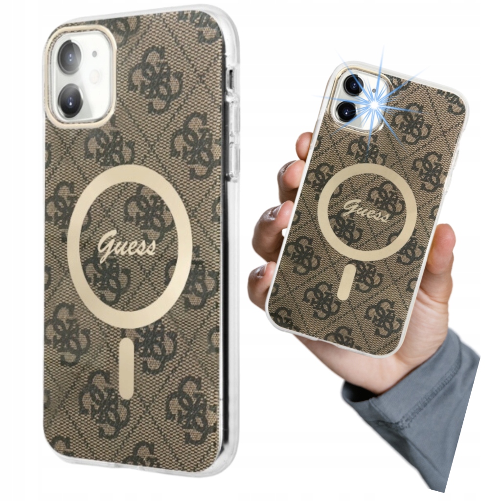 Etui do iPhone 11, Guess IML 4G do MagSafe, solidna obudowa, case, plecki