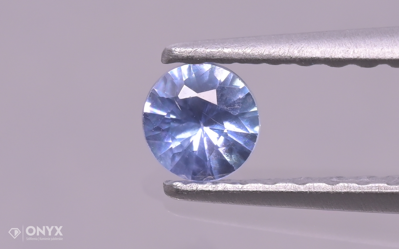 Fazetovaný safír kulatý fi 3,5 mm