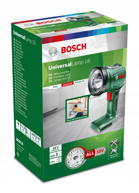 BOSCH Latarka akumulatorowa UniversalLamp 18 solo Producent code 06039A1100