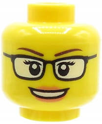 

Lego głowa główka figurki kobieta, okulary