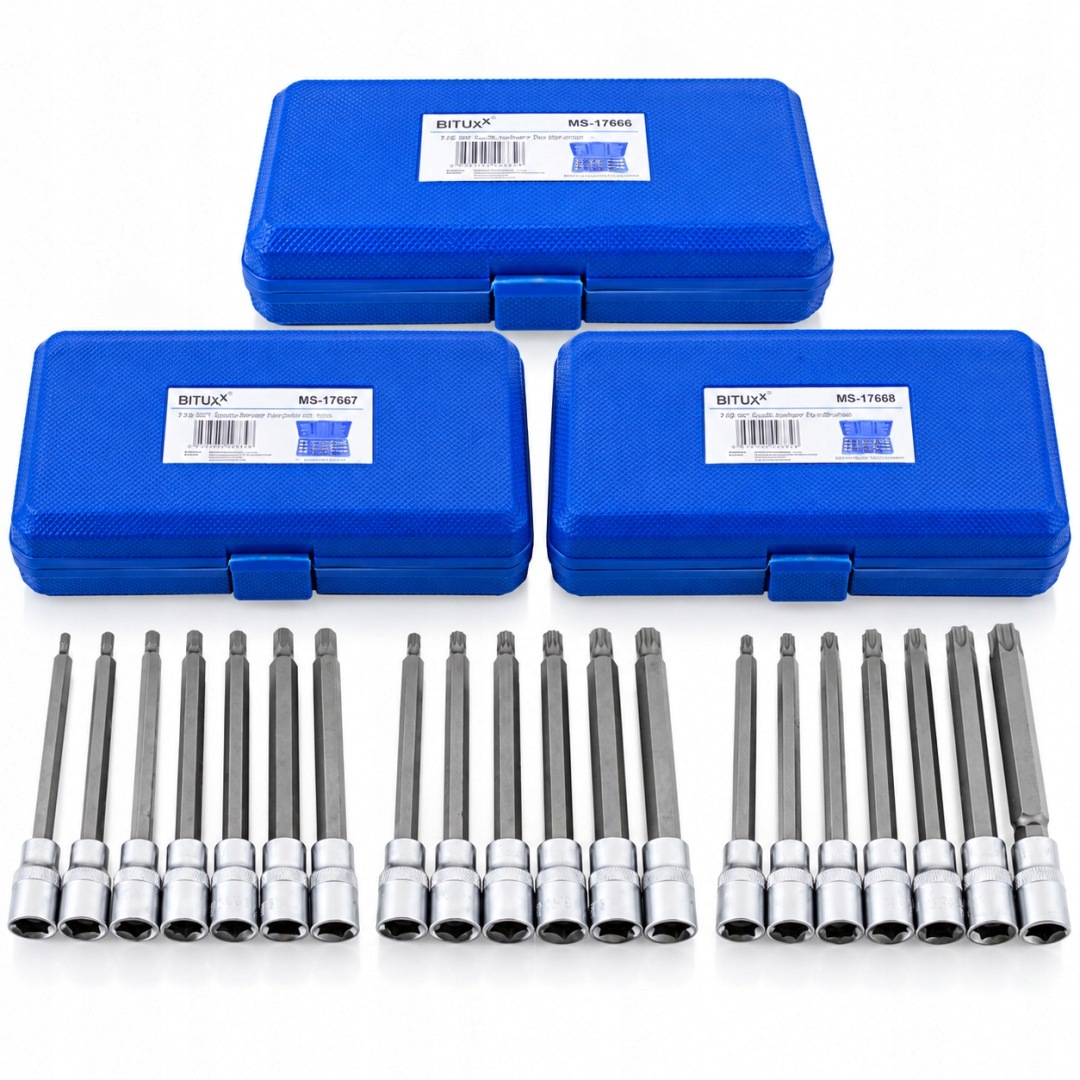 Sada nástrčných bitů 21 ks Hex Xzn Torx 3/8 Bituxx
