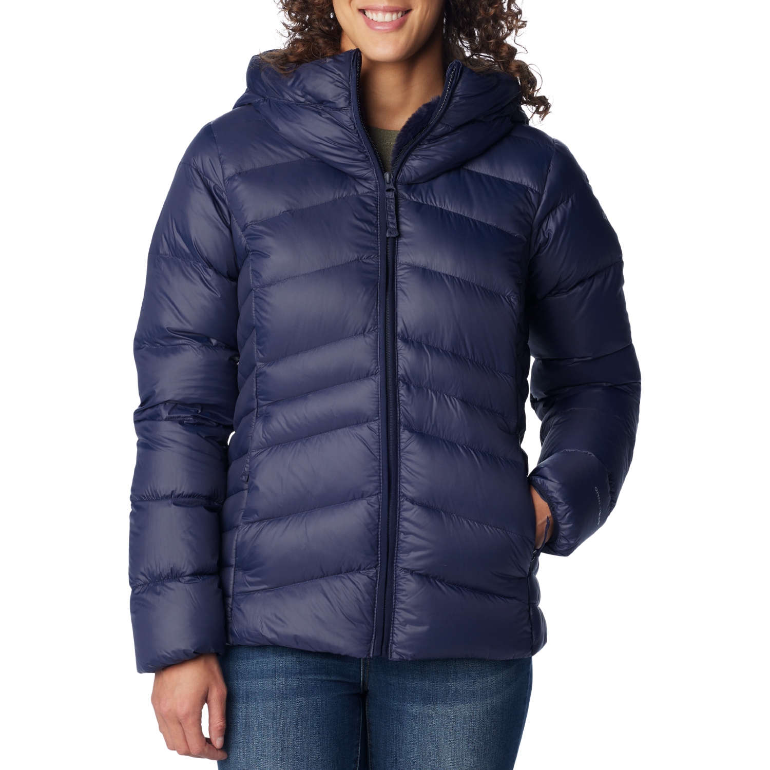 Damska kurtka puchowa z kapturem Columbia Autumn Park Down Hooded S