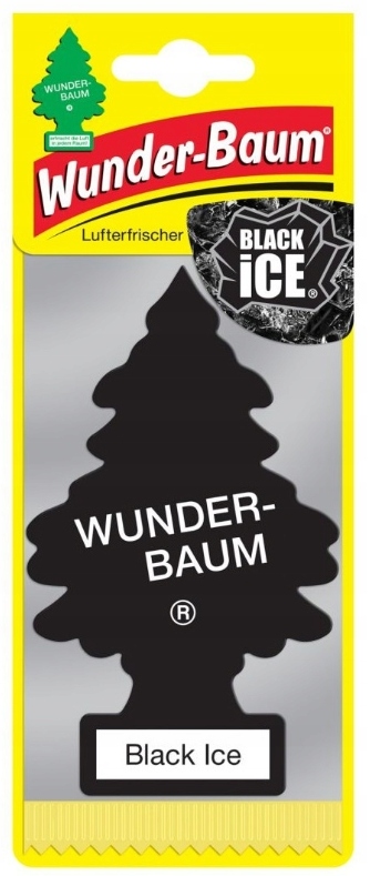 Wunder Baum Black Ice Czarna Klasyka Choinka Zapach Samochodowy Zawieszka