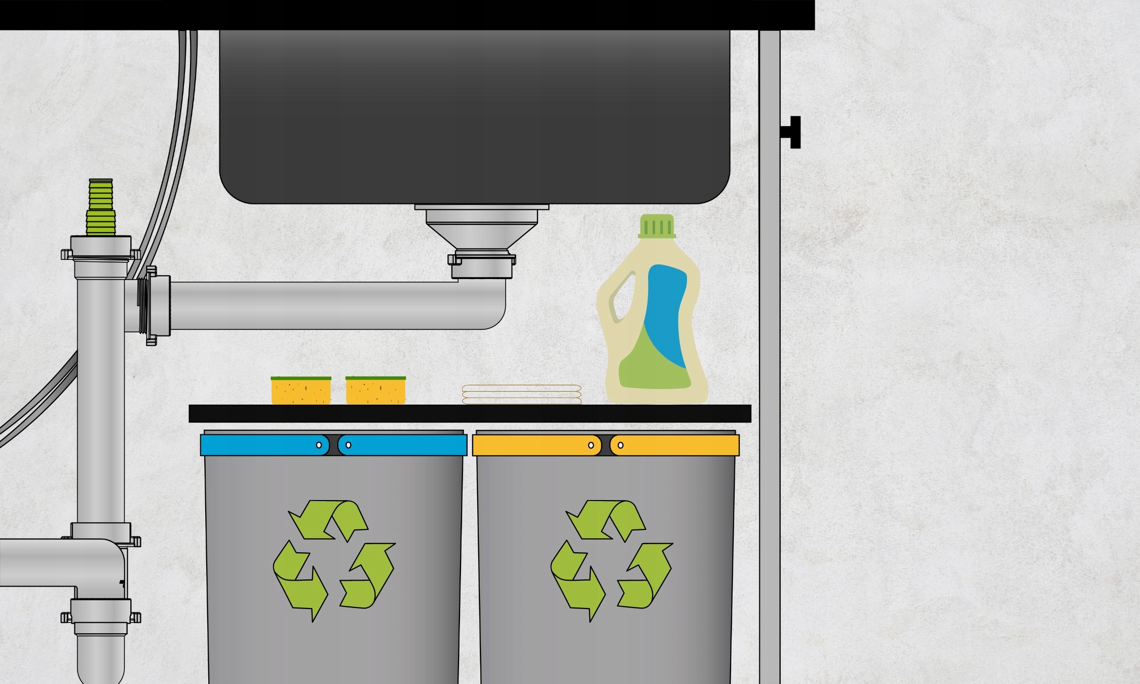 SYFON DO ZLEWU JEDNOKOMOROWEGO PRZYŚCIENNY MANUAL EAN (GTIN) 8055728850521