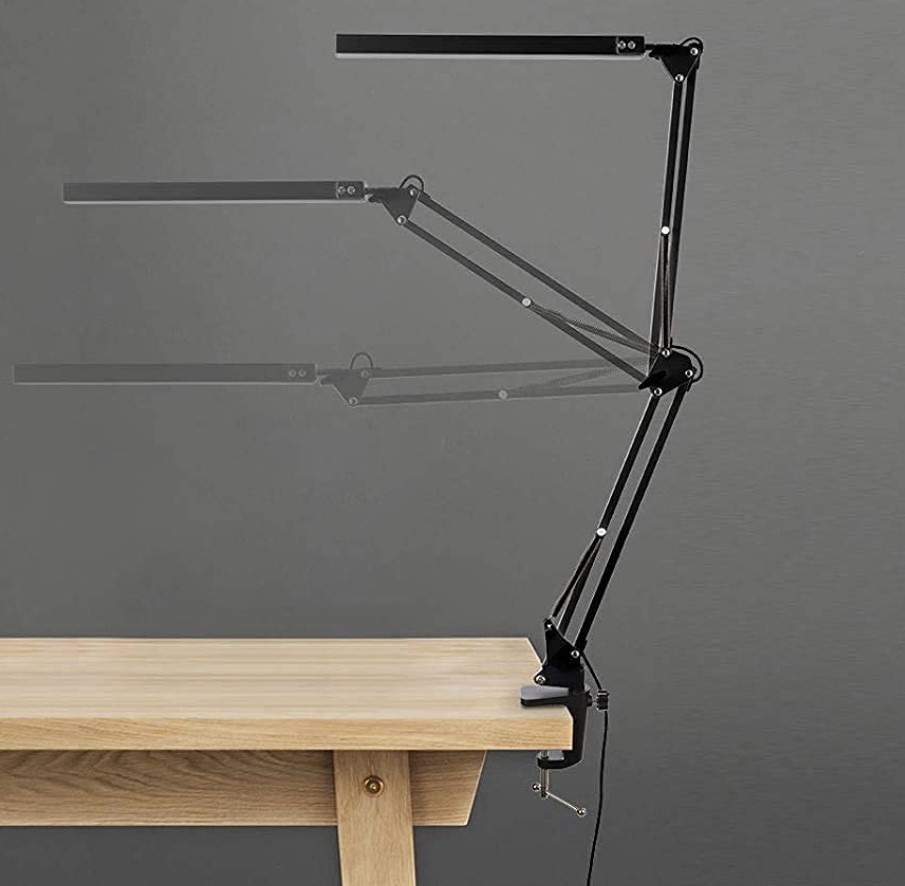 LAMPKA BIURKOWA LED KREŚLARSKA SZKOLNA 3 BARWY ŚWIATŁA 10 POZIOMÓW MOCY Zasilanie sieciowe