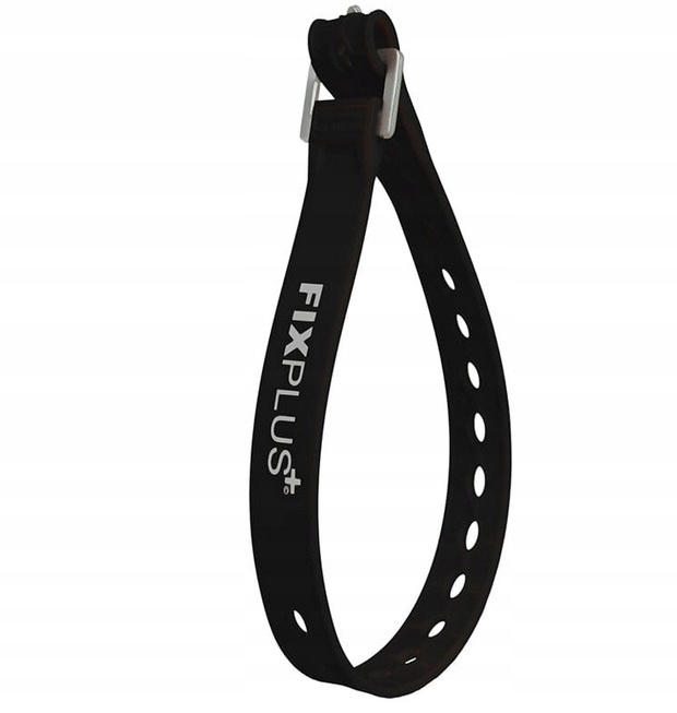 FixPlus 46cm pasek mocujący elastyczny wytrz 90kg Czarny