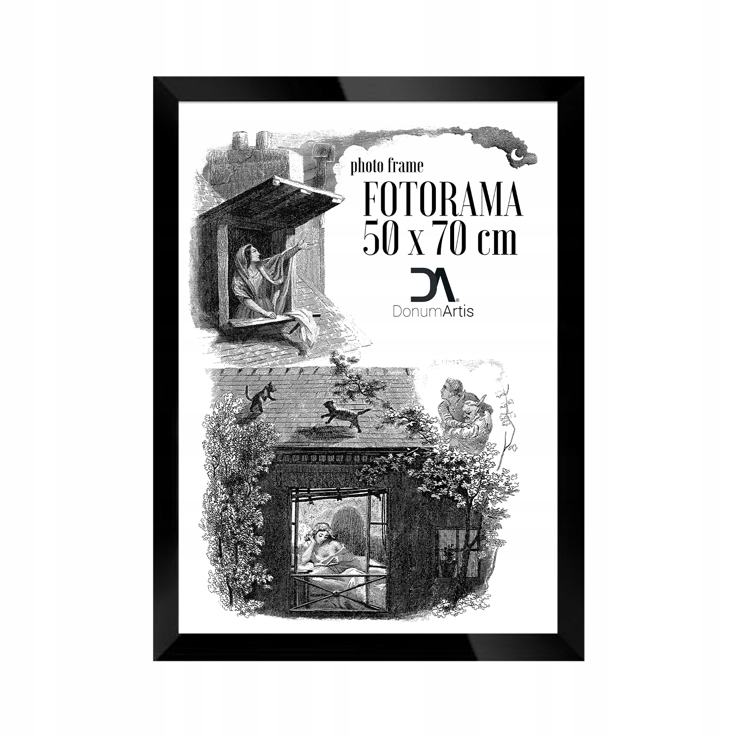 Fotorám Slim 50x70 černý lesk foto-rámeček obraz