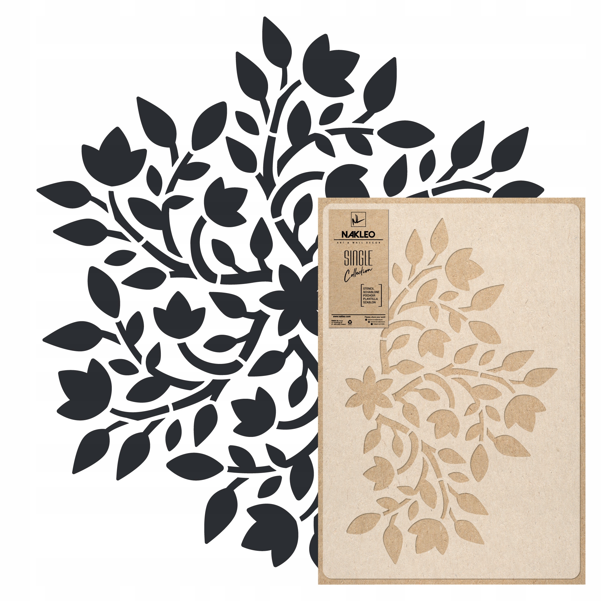 Malířská šablona Mandala L průměr 89 cm pro omítky Opakovaně Použitelný Omítka Beton