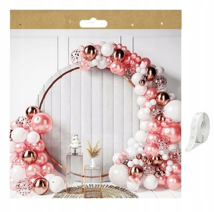 

Balony girlanda Chrom rose gold konfetti 122szt