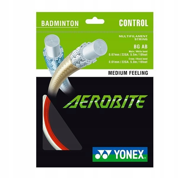 Naciąg do badmintona Yonex Bg Aerobite White/Red
