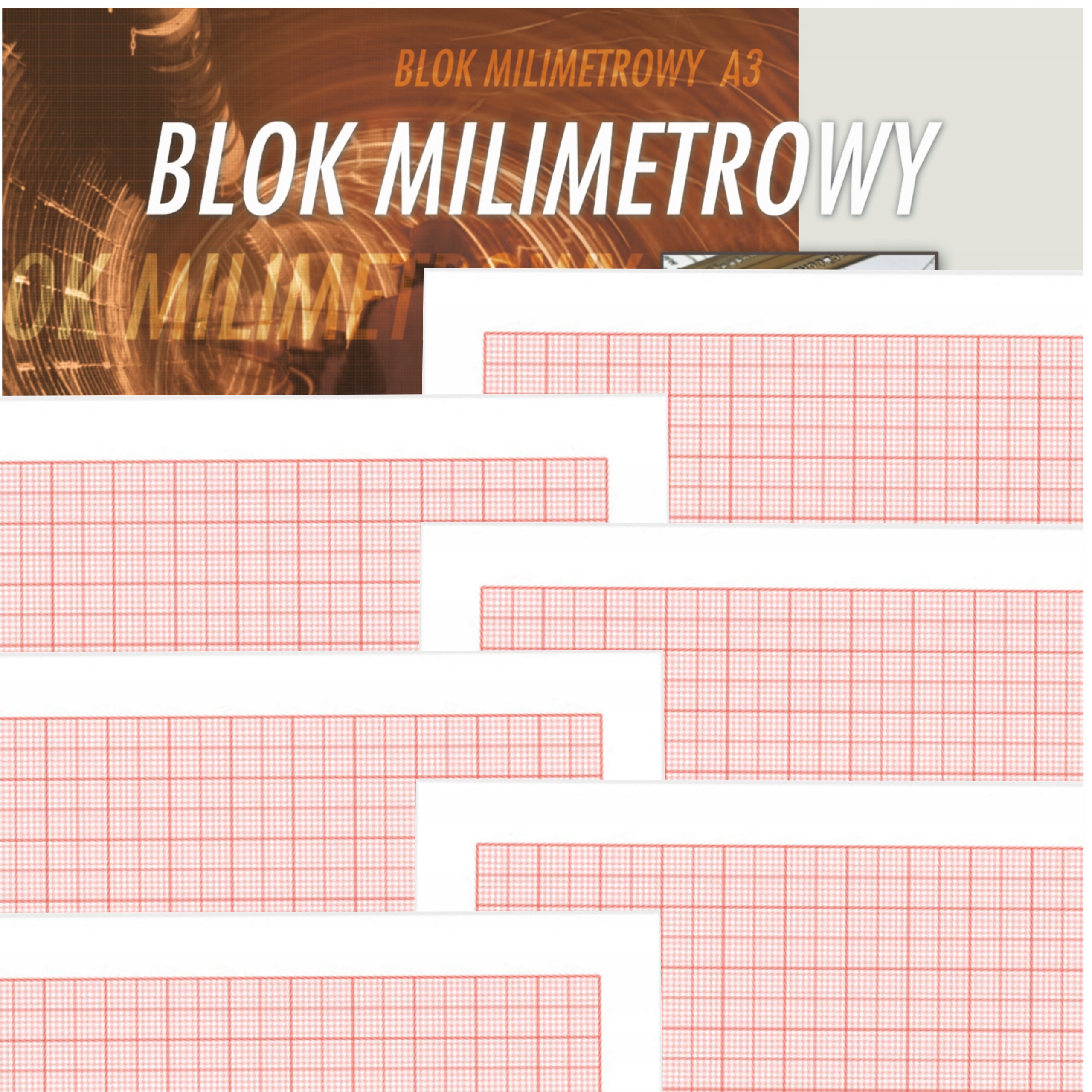 

Blok milimetrowy Kreska A3 20 arkuszy 420x297 mm