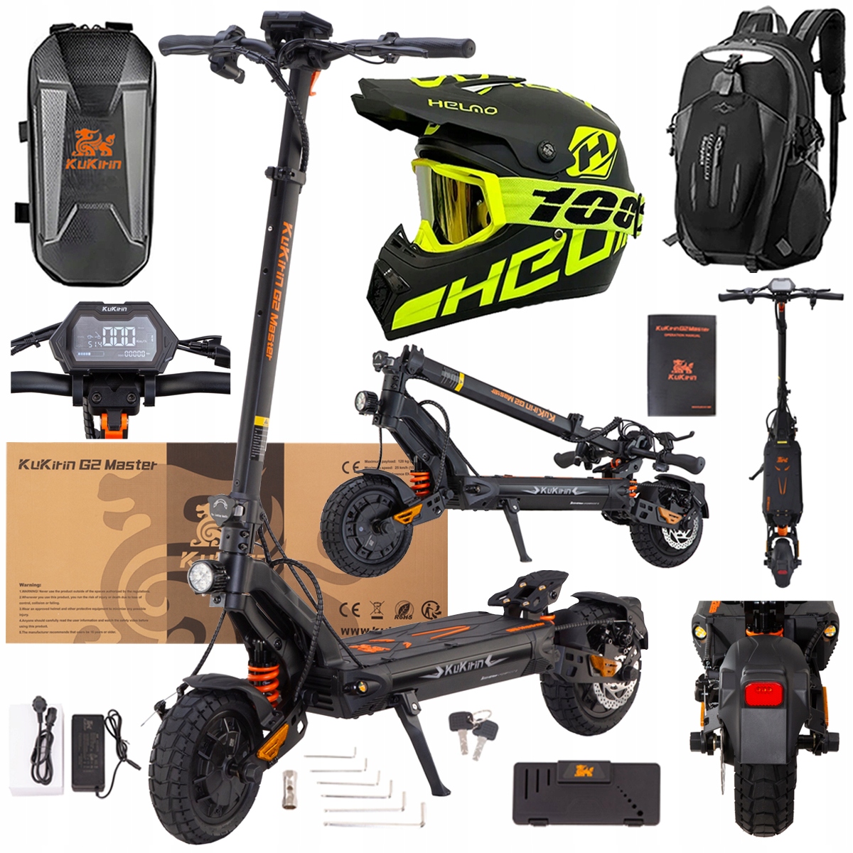 Kukirin G2 Master elektrické vozidlo 2000W 52V 20.8AH 70KM 60KM/H +Dárek