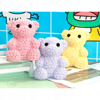 Gniotek Mochi Fidget, gniotki Pop It Miś Led 9cm - idealne dla dzieci Marka BestHurt