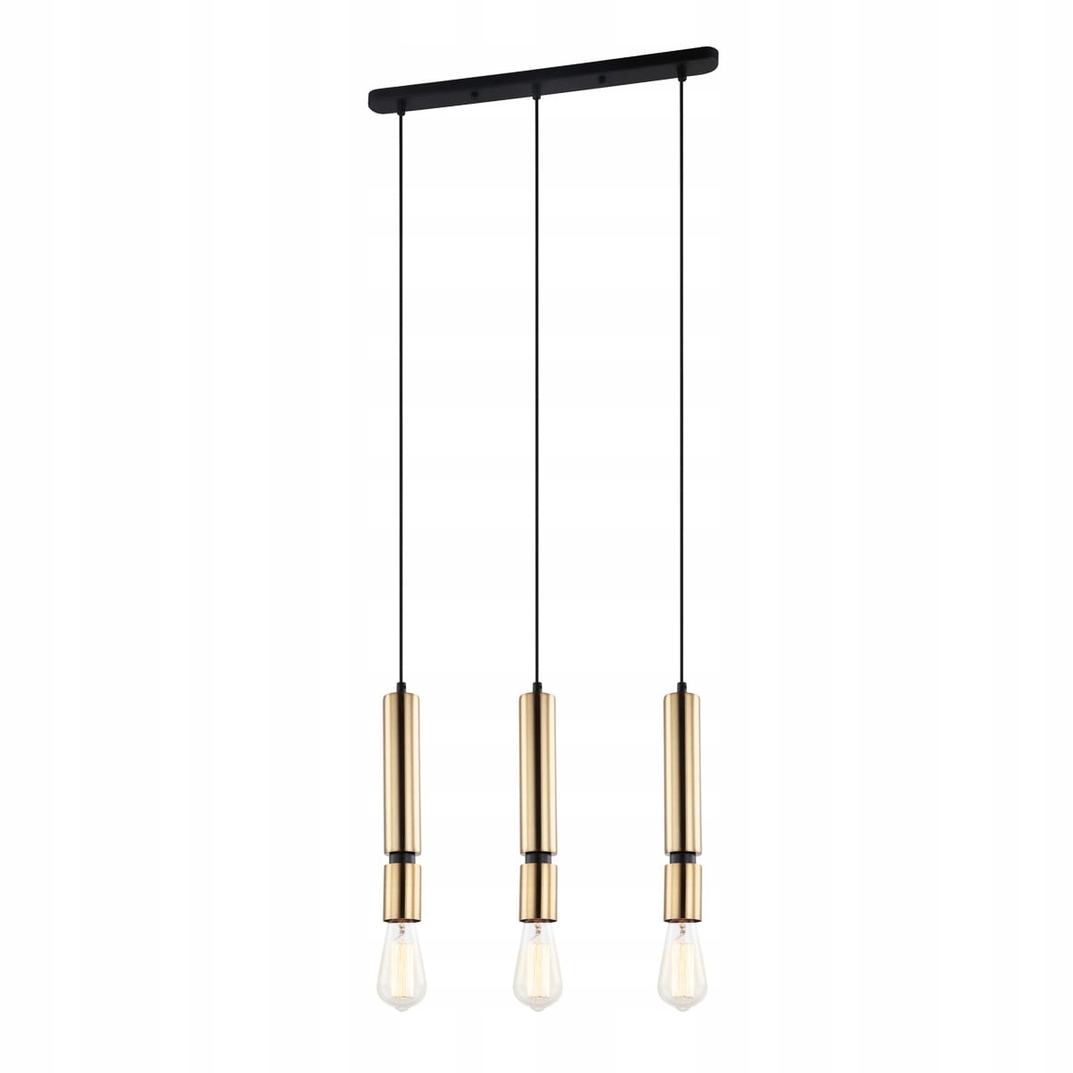 Italux Luster Torla Moderný čierny 3xE27 Mosadz 40W