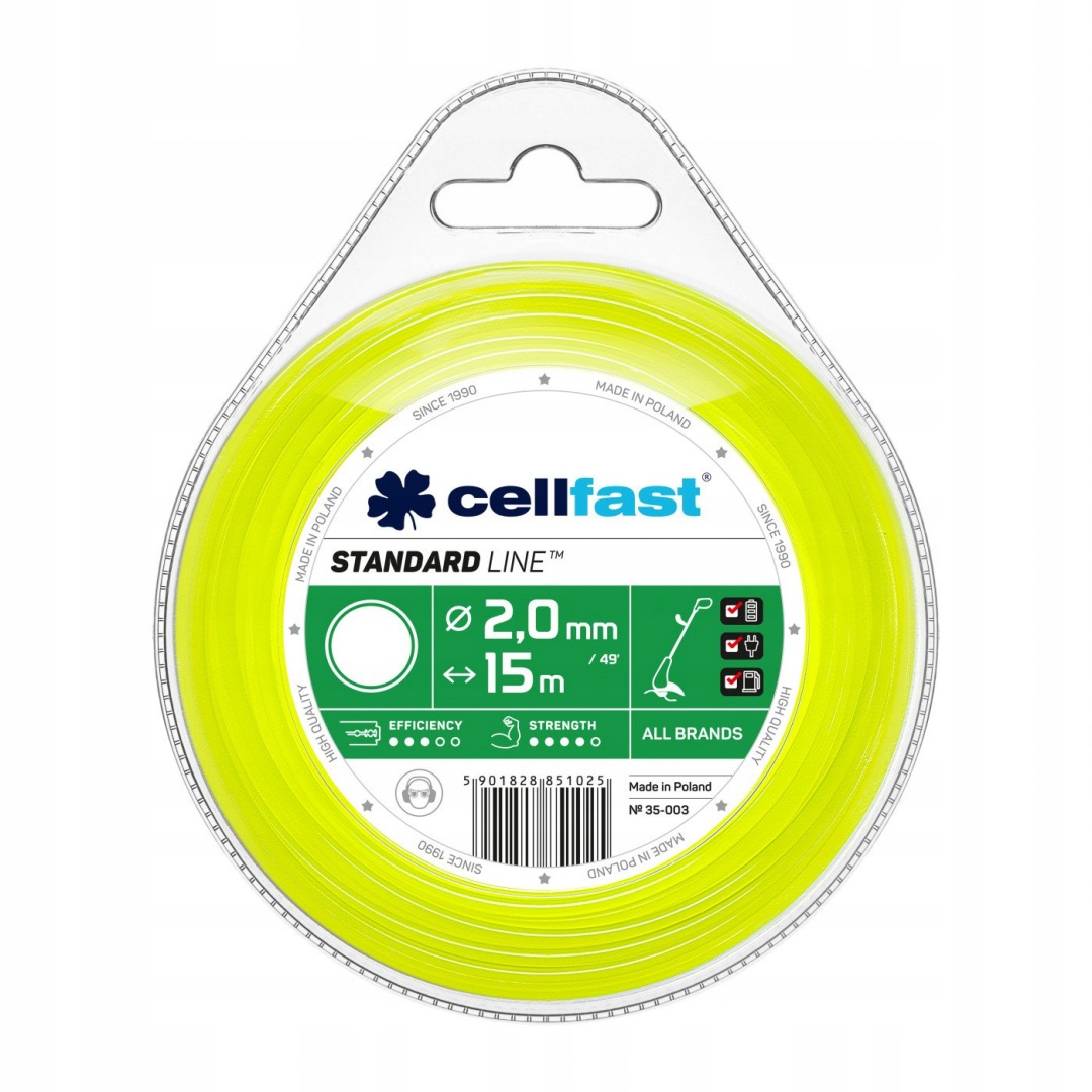 

Żyłka Tnąca Cellfast 2mm 15m okrągła