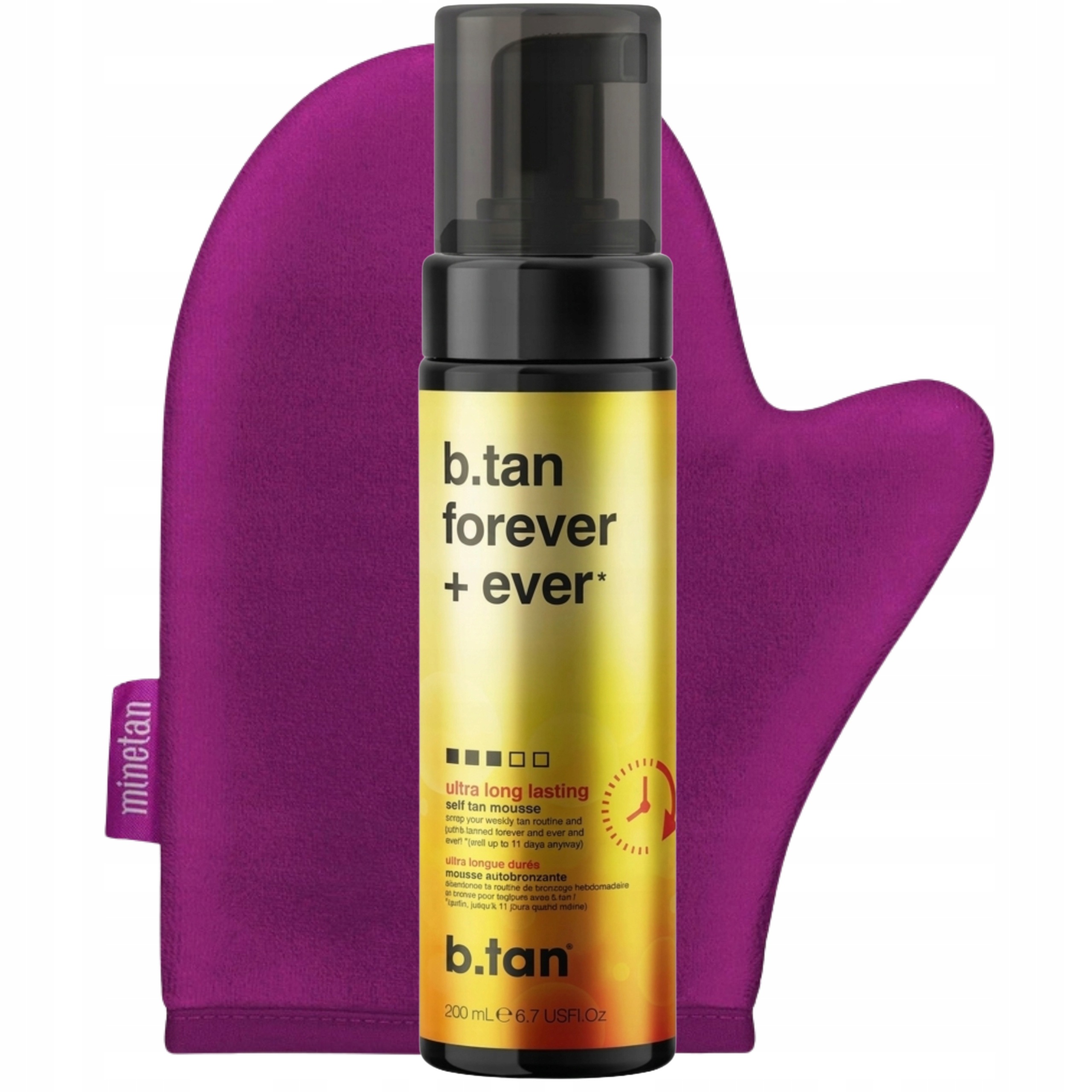 Samoopalovací pěna s dlouhým efektem b.Tan Forever Ever 200 Ml rukavice