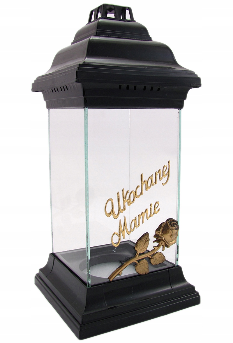 Znicz szklany z dedykacją dla mamy ukochanej mamie