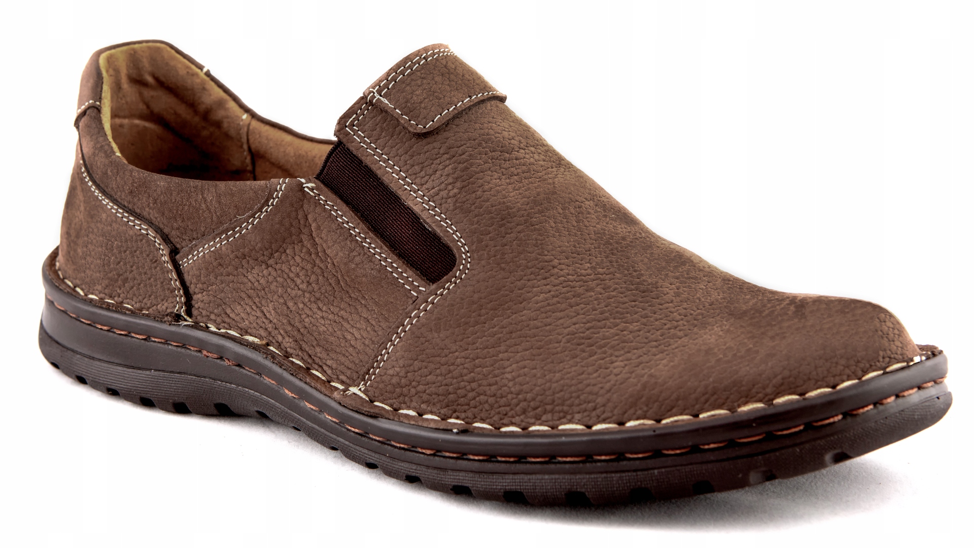 

Mokasyny męskie Polskie Szerokie buty skórzane 40