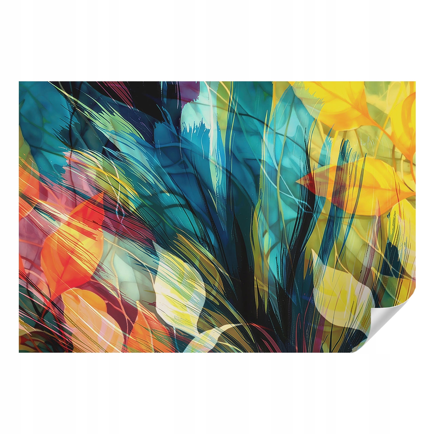 Fototapeta Samolepicí do kuchyně Omyvatelná Abstraktní listy 152 x 104 cm